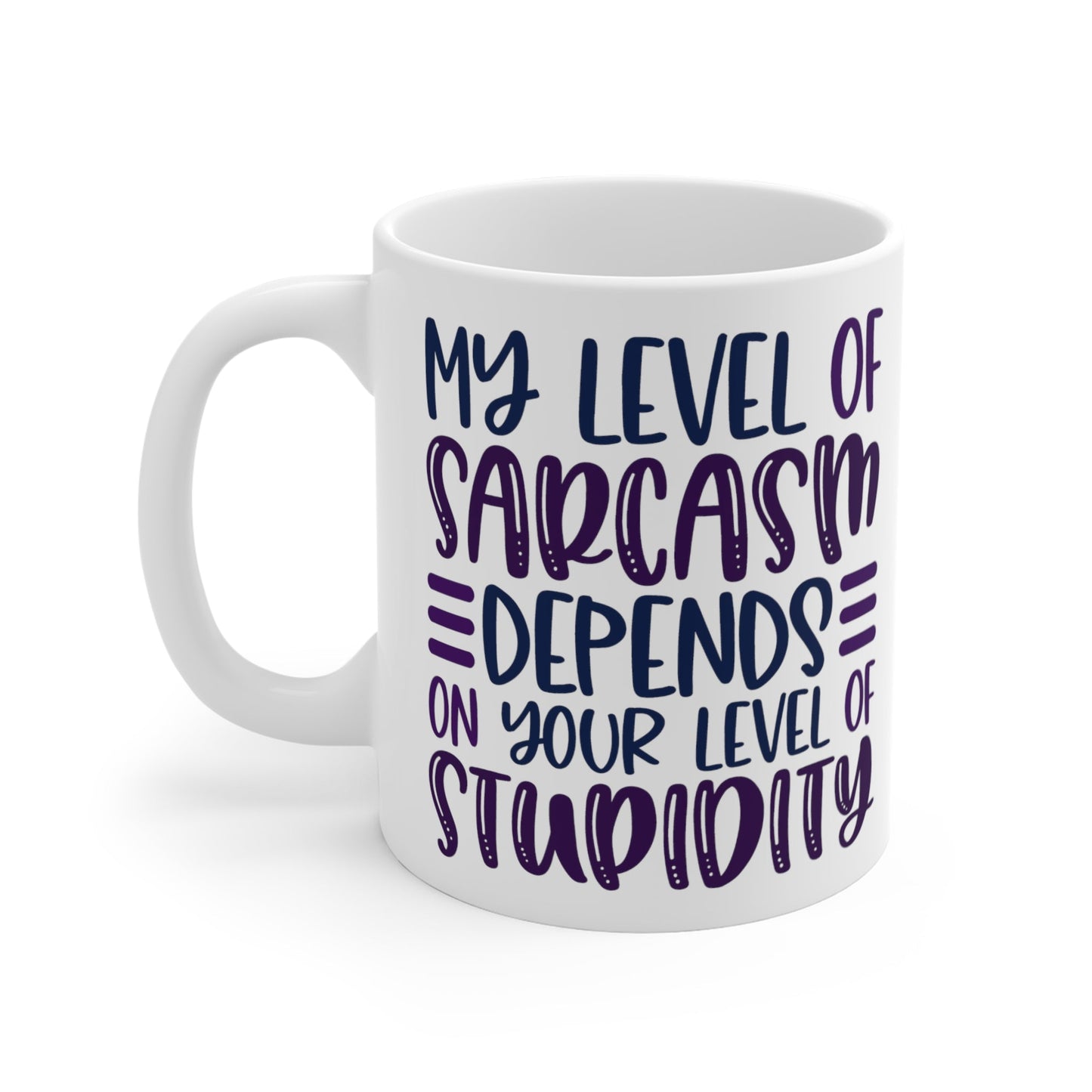 CrazyYetiClothing, CYC, Sarcasm and Stupidity (Ceramic Mug 11oz), Mug