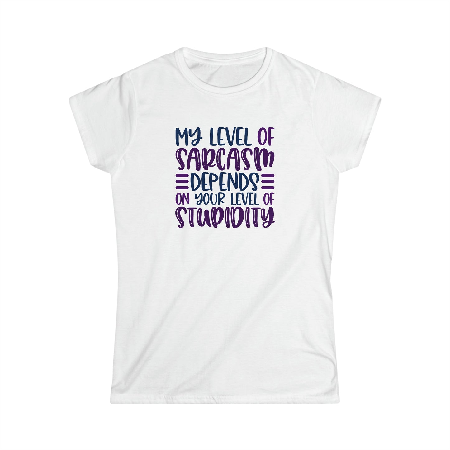 CrazyYetiClothing, CYC, Sarcasm and Stupidity (Women's Softstyle Tee), T-Shirt