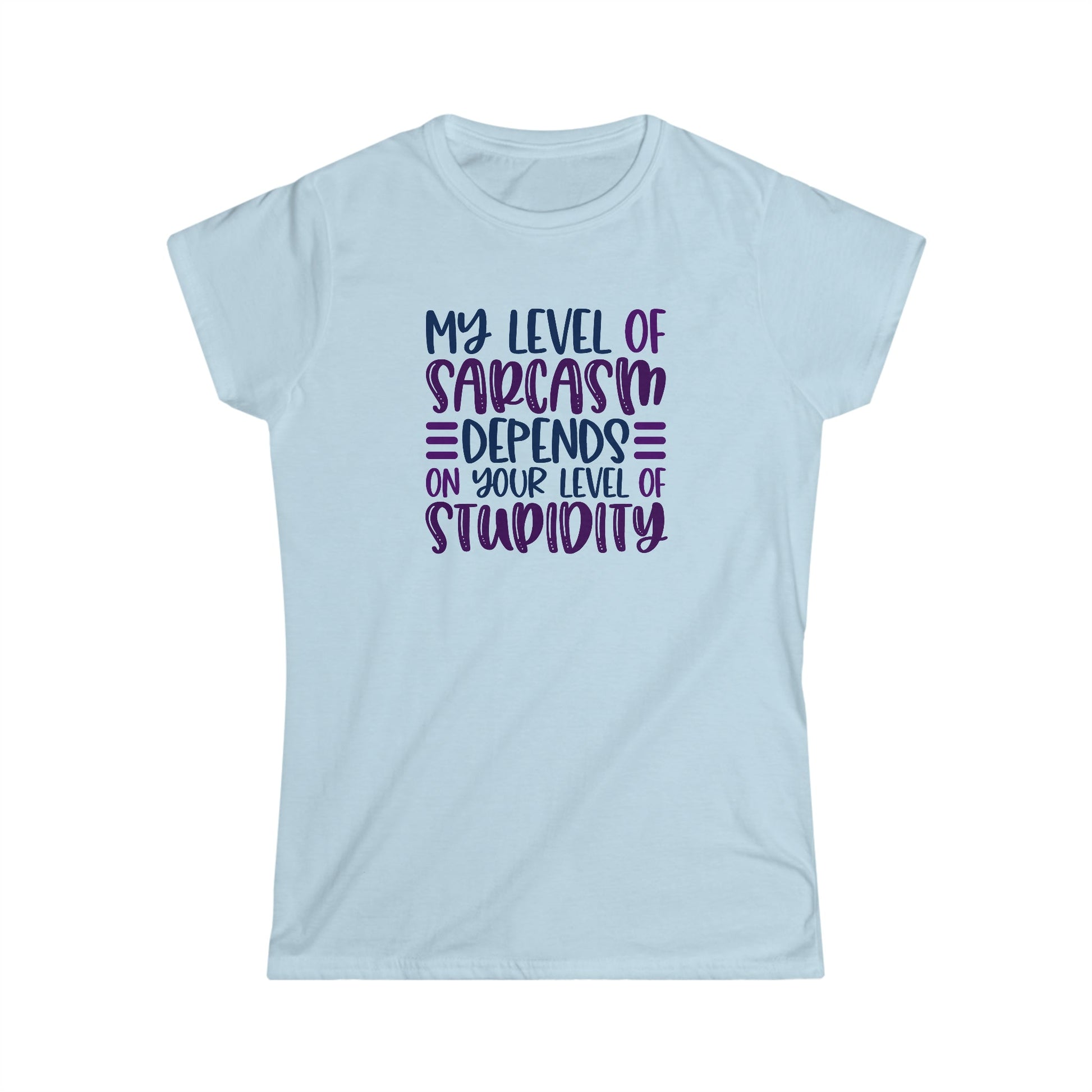 CrazyYetiClothing, CYC, Sarcasm and Stupidity (Women's Softstyle Tee), T-Shirt