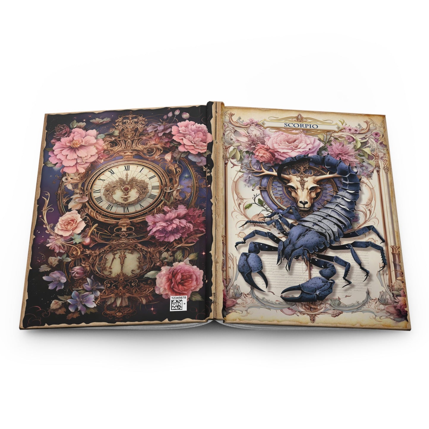 CrazyYetiClothing, CYC, Scorpio - Floral Collection (Hardcover Journal Matte), Paper products