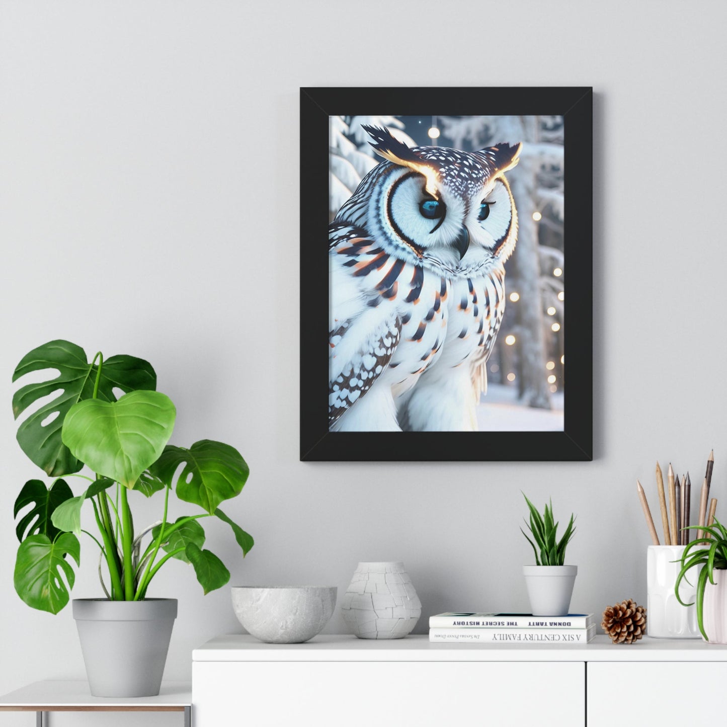 CrazyYetiClothing, CYC, Snowy Owl (Framed Poster), Poster