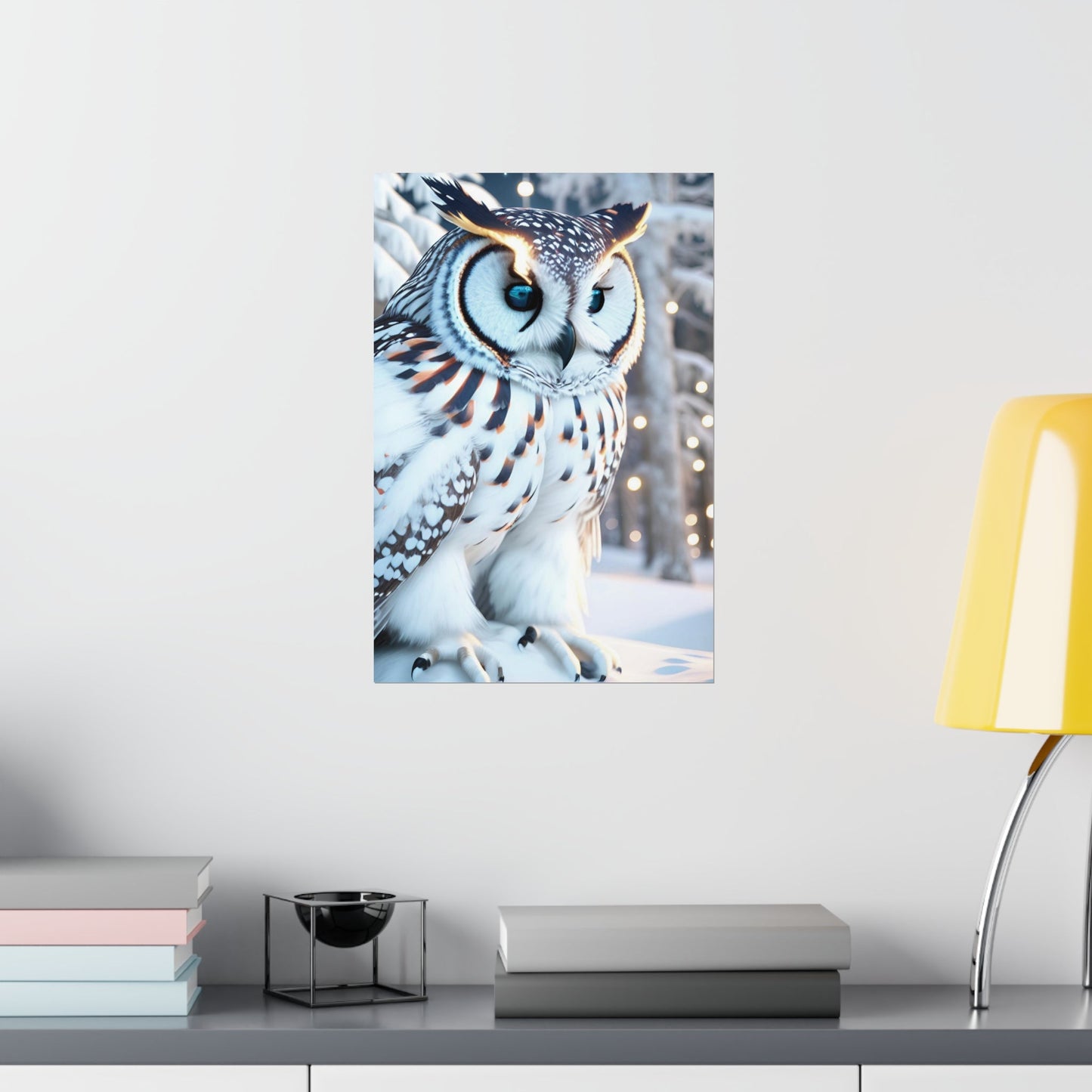 CrazyYetiClothing, CYC, Snowy Owl (Premium Matte Vertical Poster), Poster