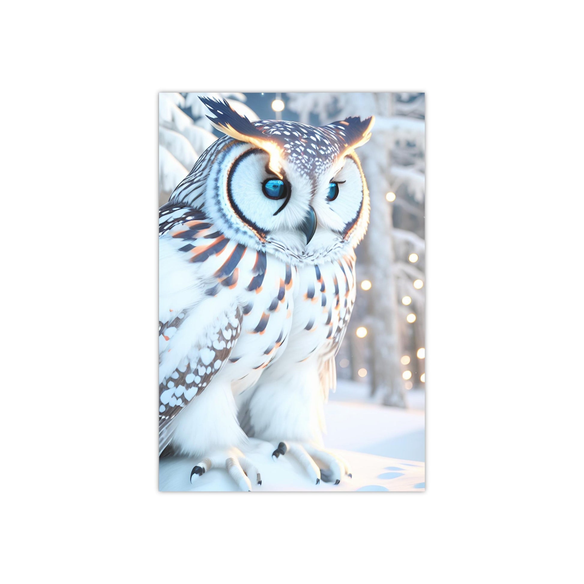 CrazyYetiClothing, CYC, Snowy Owl (Satin Posters - 300gsm), Poster