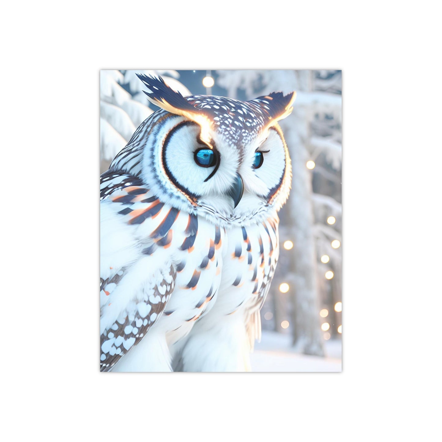 CrazyYetiClothing, CYC, Snowy Owl (Satin Posters - 300gsm), Poster