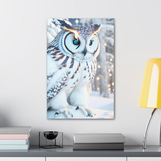 CrazyYetiClothing, CYC, Snowy Owl (Vertical Canvas Gallery Wrap), Canvas