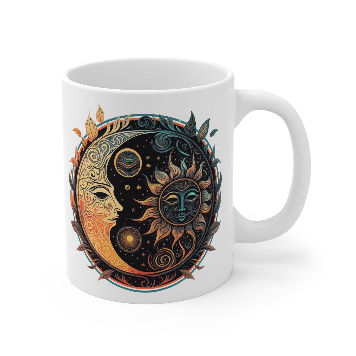 CrazyYetiClothing, CYC, Sun and Moon (Ceramic Mug 11oz), Mug