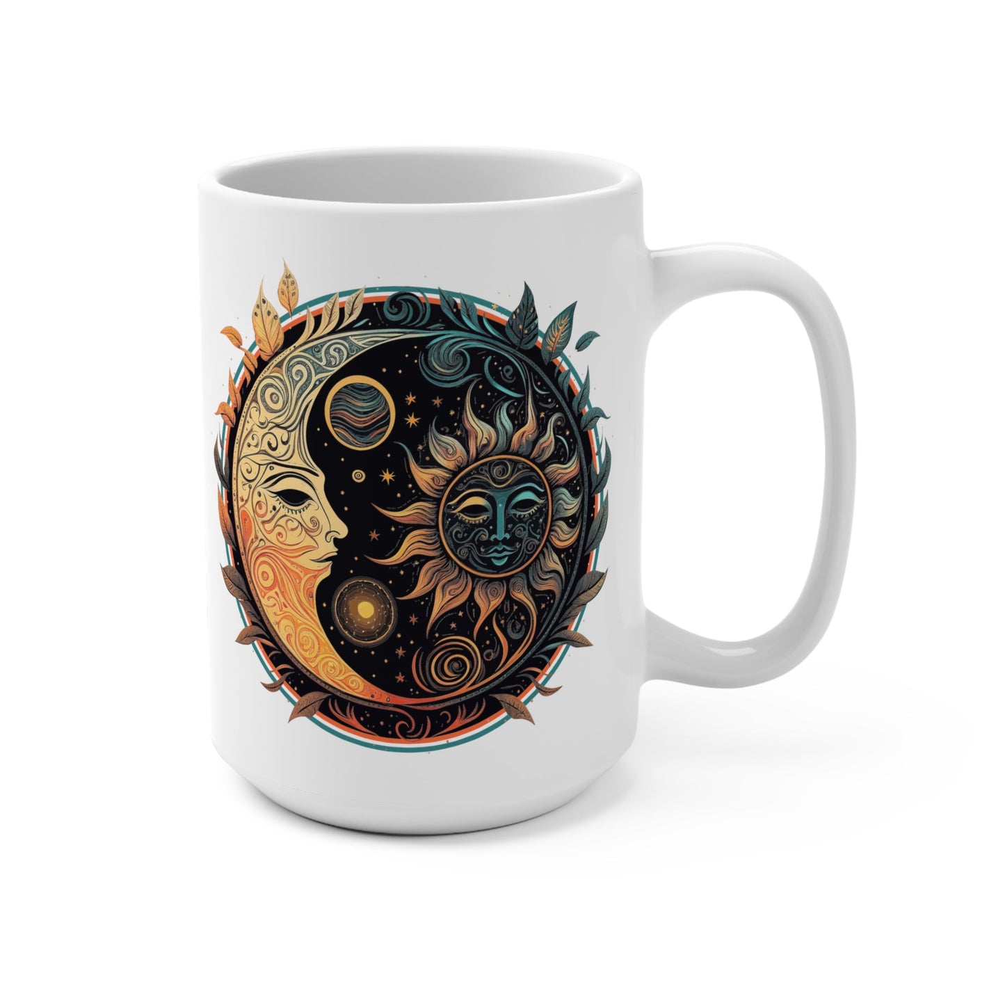 CrazyYetiClothing, CYC, Sun and Moon (Ceramic Mug 15oz), Mug