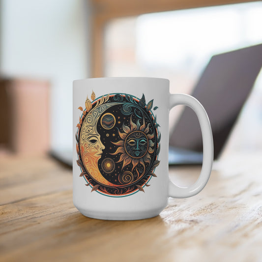 CrazyYetiClothing, CYC, Sun and Moon (Ceramic Mug 15oz), Mug