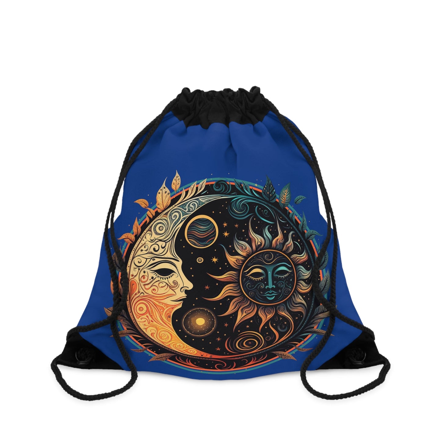 CrazyYetiClothing, CYC, Sun and Moon (Drawstring Bag 19"X14.5"), Bags