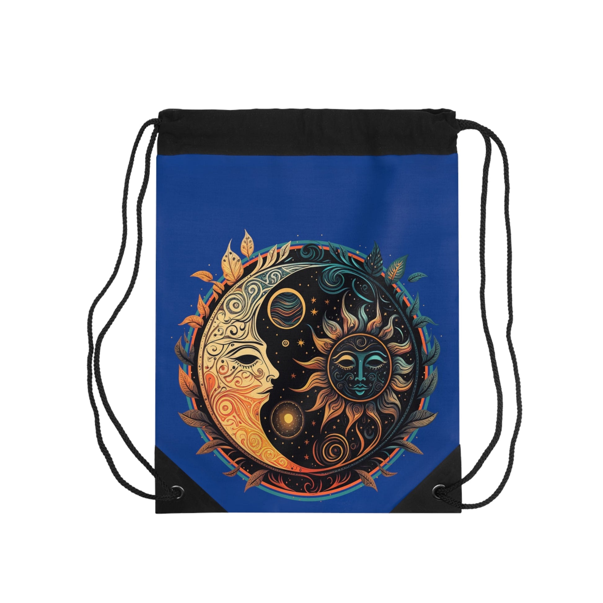 CrazyYetiClothing, CYC, Sun and Moon (Drawstring Bag 19"X14.5"), Bags