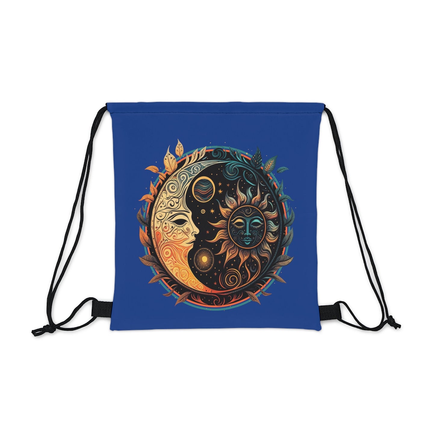 CrazyYetiClothing, CYC, Sun & Moon (Drawstring Bag 14" X 13"), Bags