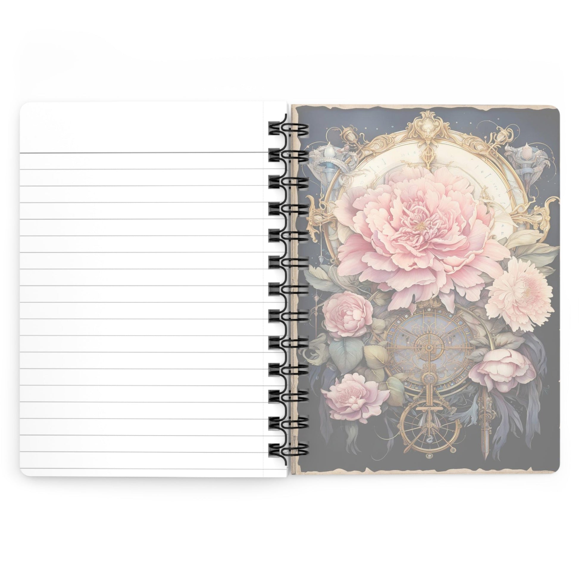 CrazyYetiClothing, CYC, Taurus - Floral Collection (Spiral Bound Journal), Paper products