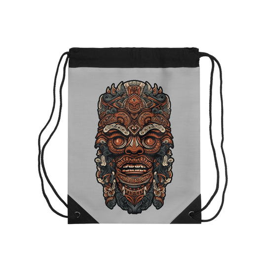 CrazyYetiClothing, CYC, Tiki Mask 1 (Drawstring Bag 19"X14.5"), Bags