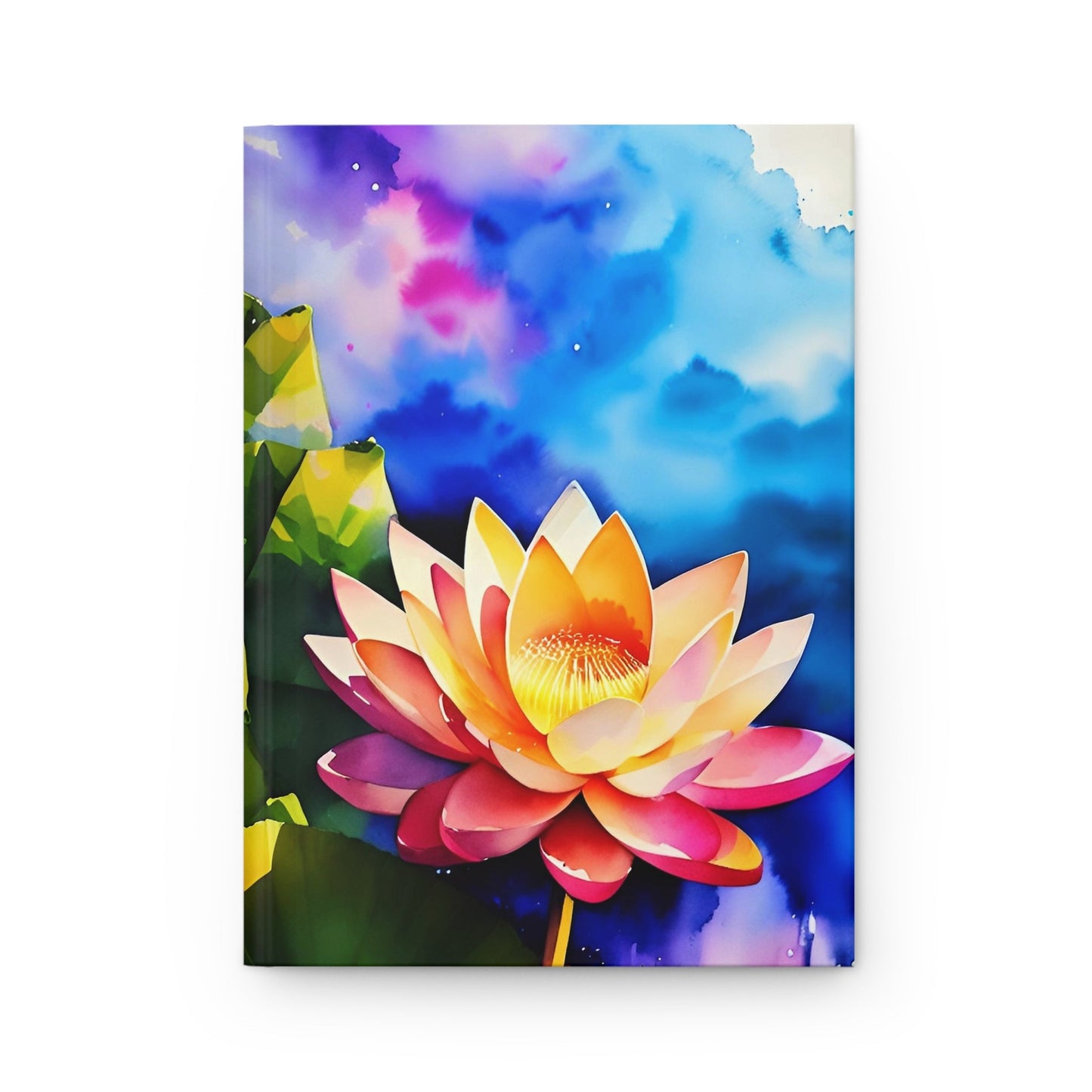 CrazyYetiClothing, CYC, Watercolor Lotus (Hardcover Journal Matte), Paper products