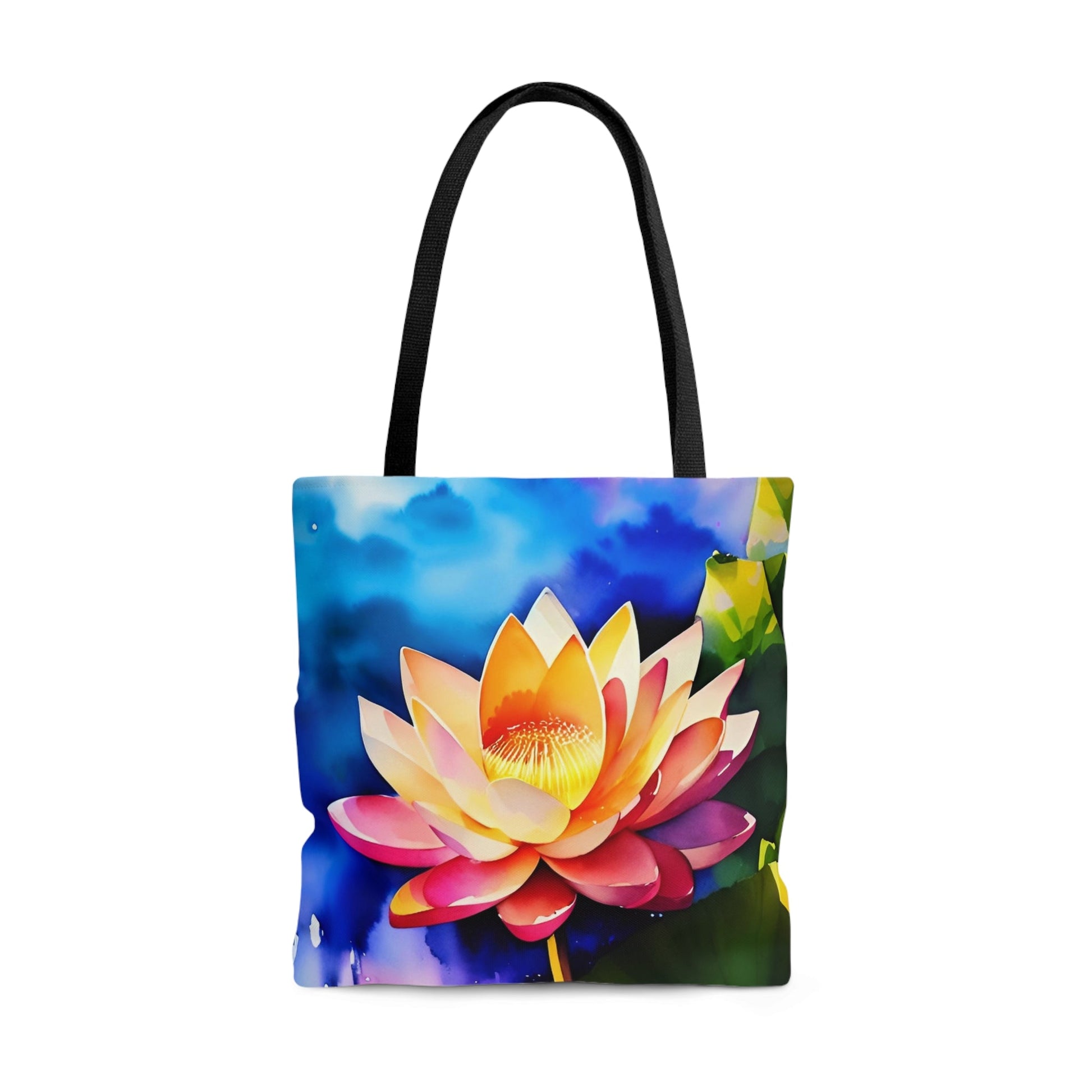 CrazyYetiClothing, CYC, Watercolor Lotus (Tote Bag), Bags