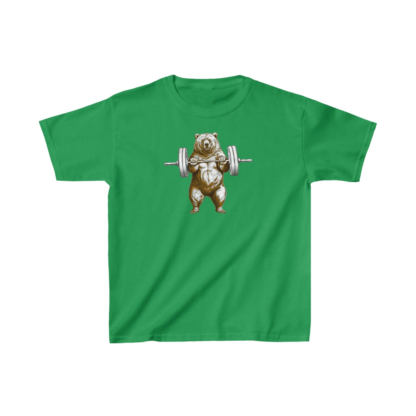 CrazyYetiClothing, CYC, Weightlifting Bear (Kids Tee), Kids clothes