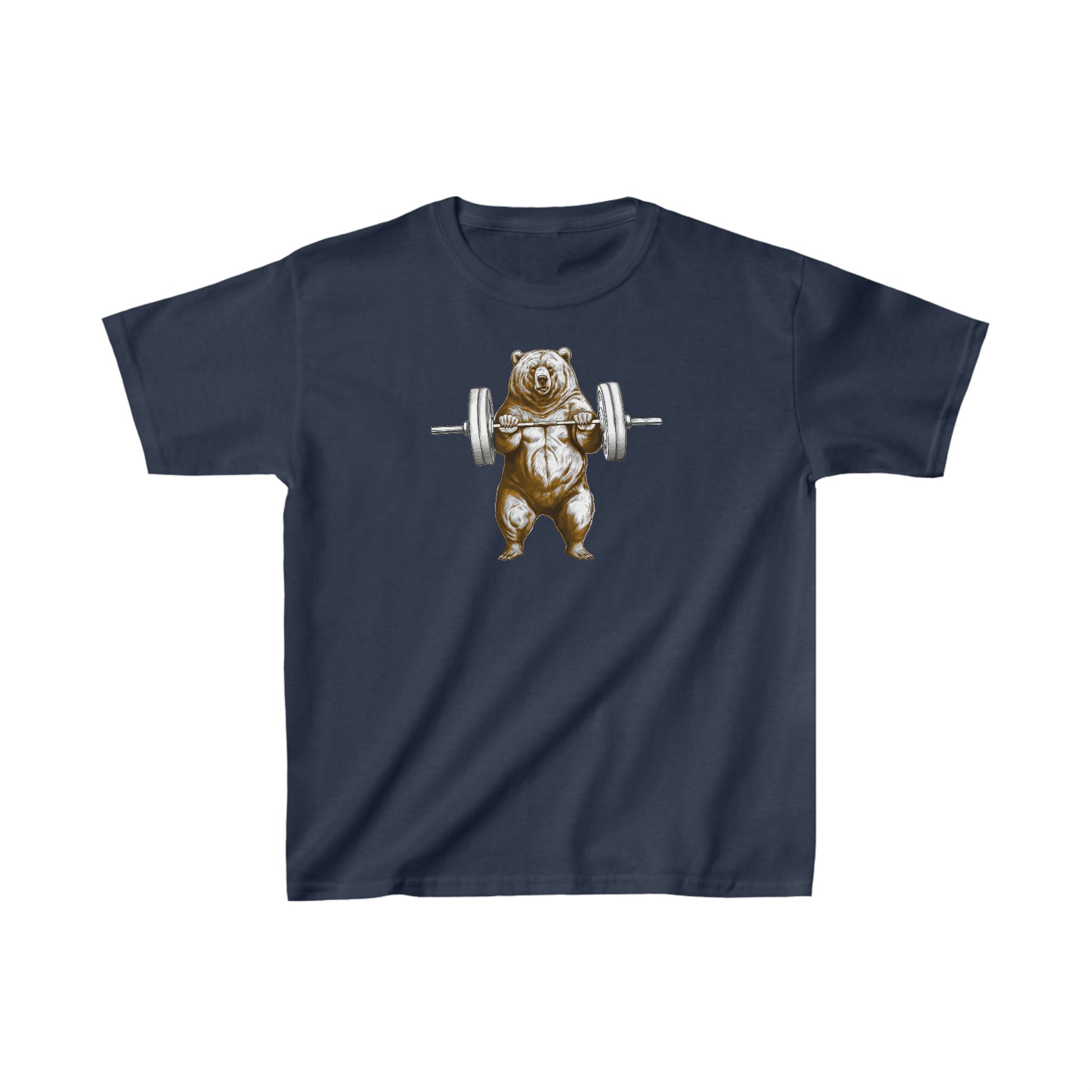 CrazyYetiClothing, CYC, Weightlifting Bear (Kids Tee), Kids clothes