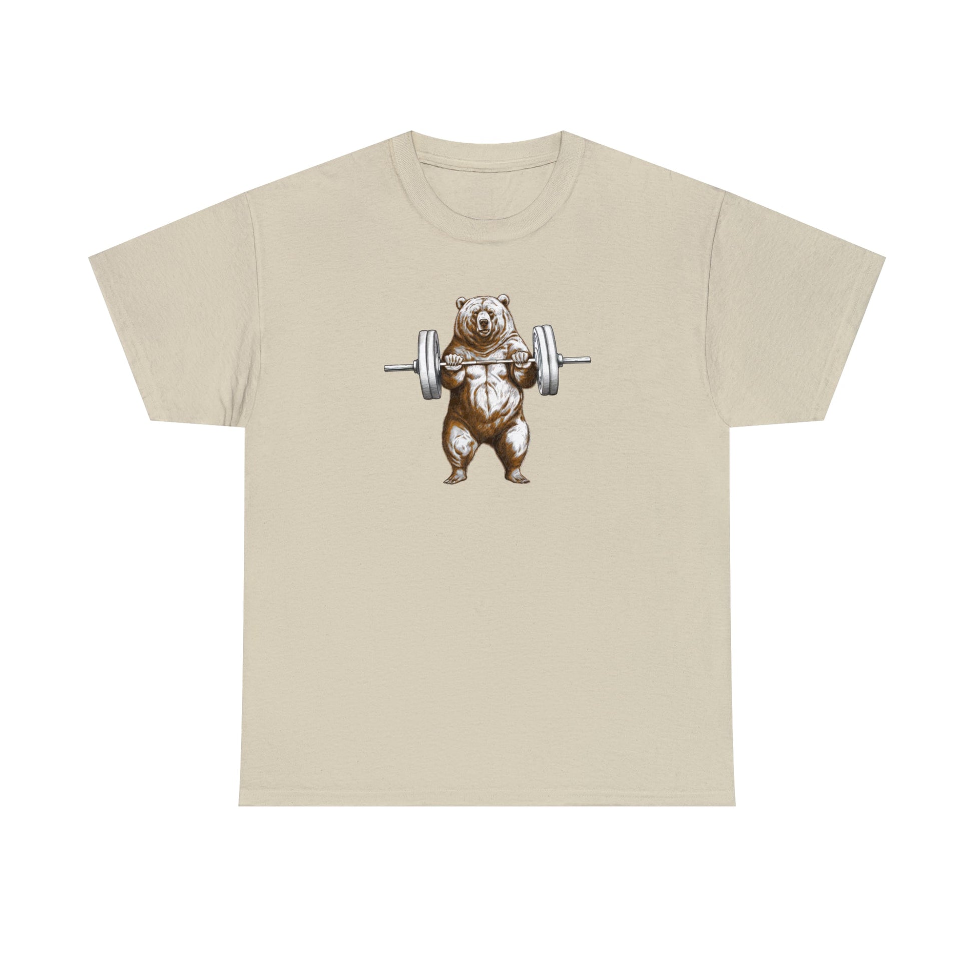 CrazyYetiClothing, CYC, Weightlifting Bear (Unisex Heavy Cotton Tee), T-Shirt