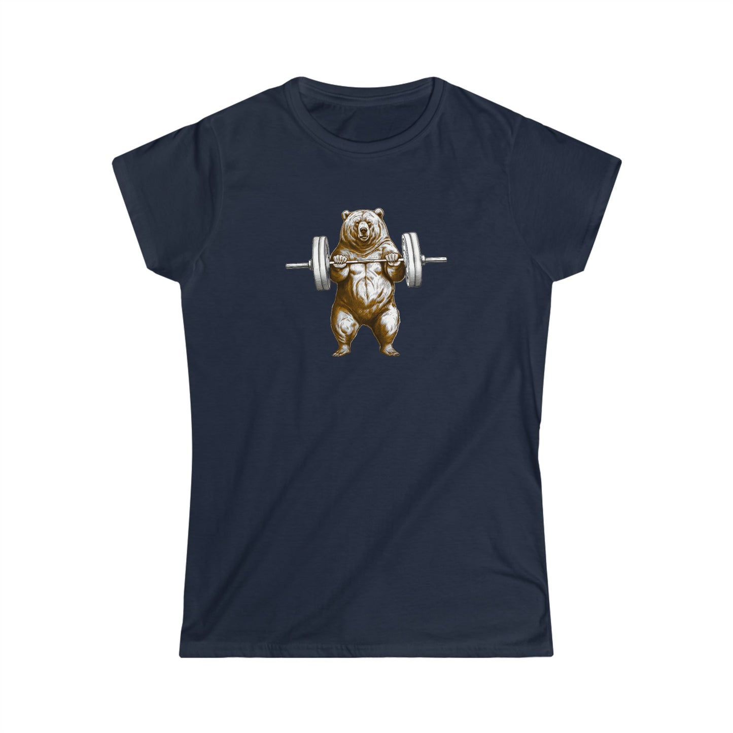 CrazyYetiClothing, CYC, Weightlifting Bear (Women's Softstyle Tee), T-Shirt