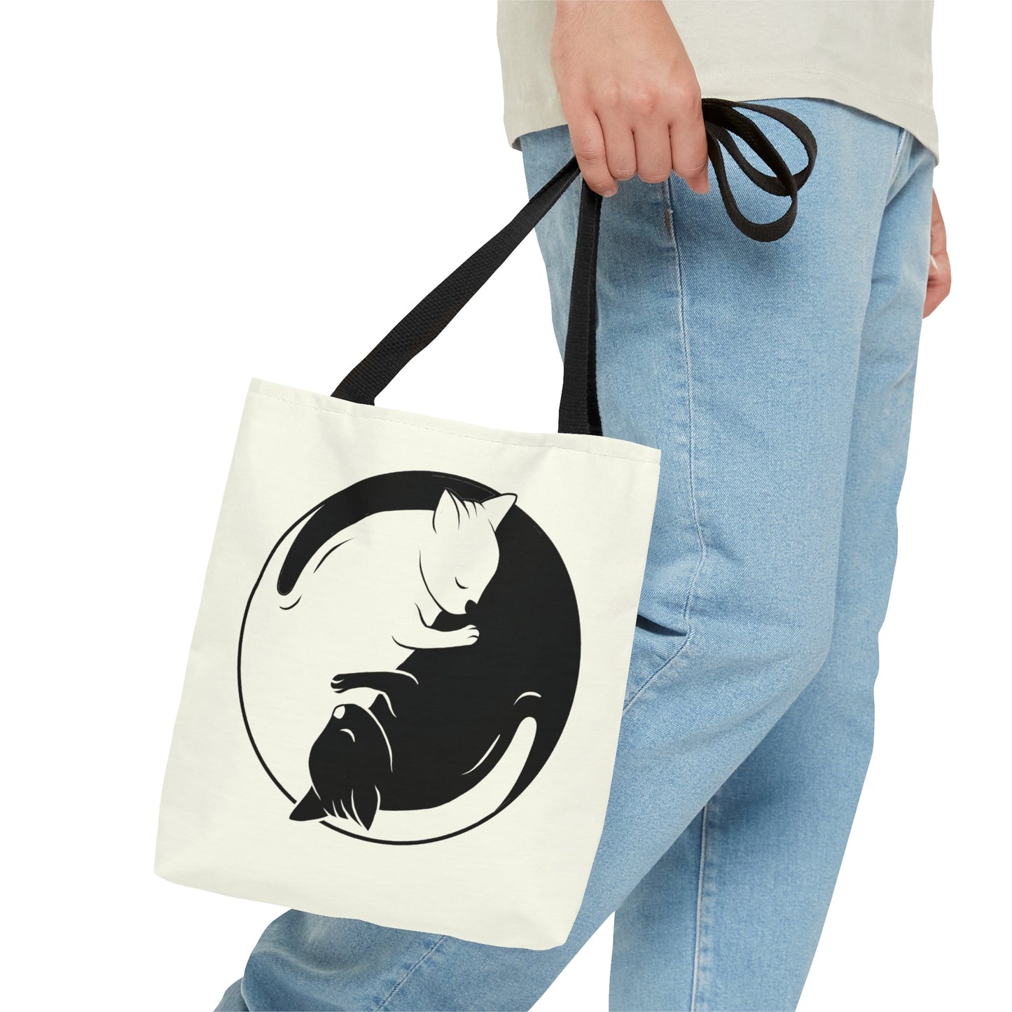 CrazyYetiClothing, CYC, Yin Yang Cat (Tote Bag), Bags